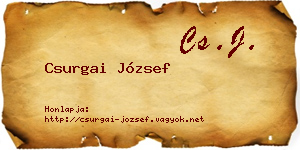 Csurgai József névjegykártya