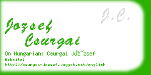 jozsef csurgai business card